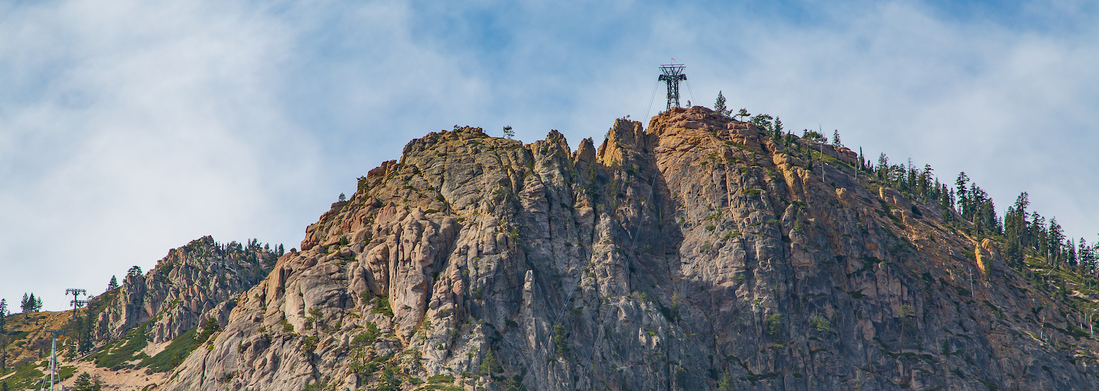 The iconic tram face and home of the Tahoe Via Ferrata